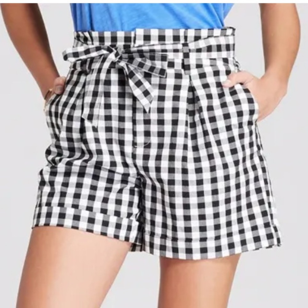 A New Day Black & White Checkered Shorts, XXL